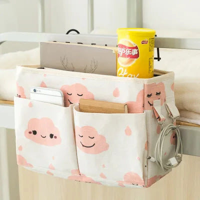 Bedside Organizer Storage Pocket – Hanging Caddy for Dorm Rooms, Bed Rails, Bedroom &amp; Kitchen Storage
