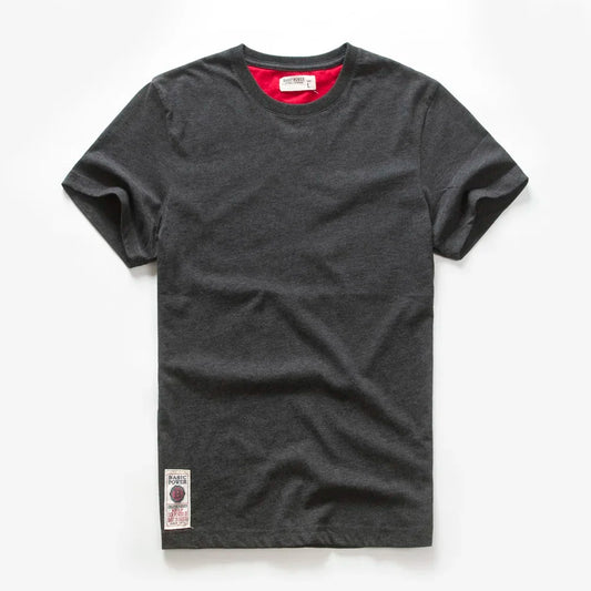 Men’s Classic Solid Cotton T-Shirt – Casual Basic O-Neck Tee – High-Quality Everyday Top &nbsp;