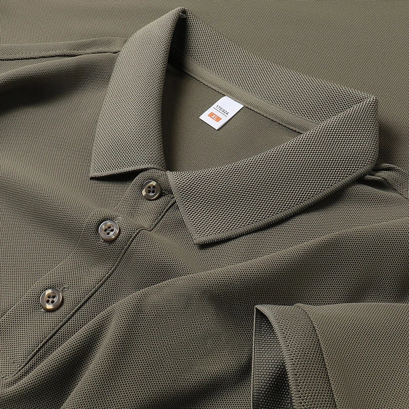 Men's Plain Short-Sleeve Polo Shirt – Summer Casual & Business Wear, Lightweight and Comfortable