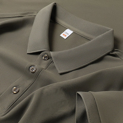 Men's Plain Short-Sleeve Polo Shirt – Summer Casual & Business Wear, Lightweight and Comfortable