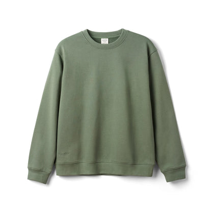 SIMWOOD 2025 Oversized 340gsm Brushed Fleece Sweatshirt – Embroidered Heavy-weight Pullover for Men
