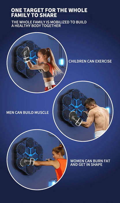 Smart Music Boxing Trainer – Interactive Wall-Mounted Target for Kids & Adults, Electronic Reaction Training Device for Home, Sanda & Fitness