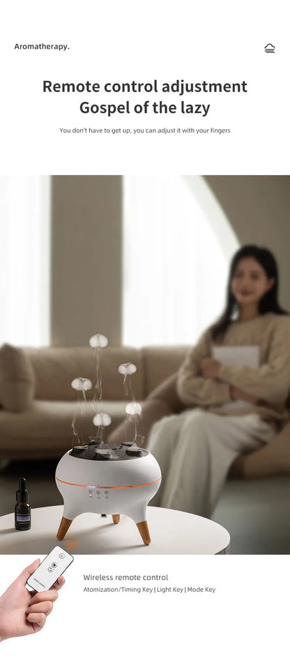 Creative Jellyfish-Shaped Ultrasonic Aroma Humidifier with Remote Control – Essential Oil Diffuser & Mist Maker