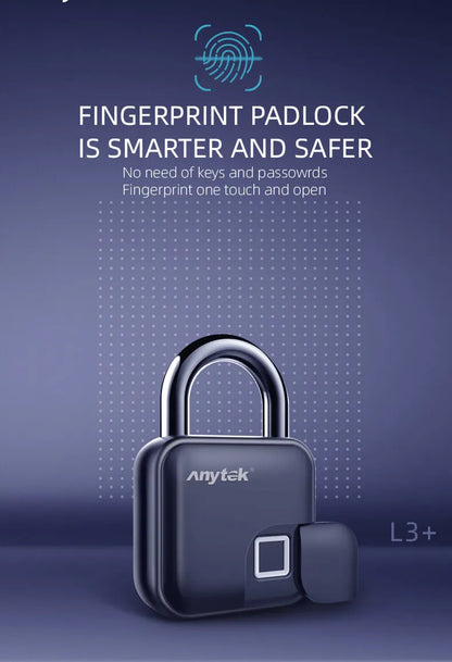 Smart Bluetooth Fingerprint Padlock with Remote Unlock via Tuya App and Extended Battery Life