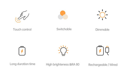 Portable USB LED Touch Sensor Night Lamp – Table and Bedside Lamp for Bedroom, Kids, and Gifts &nbsp;