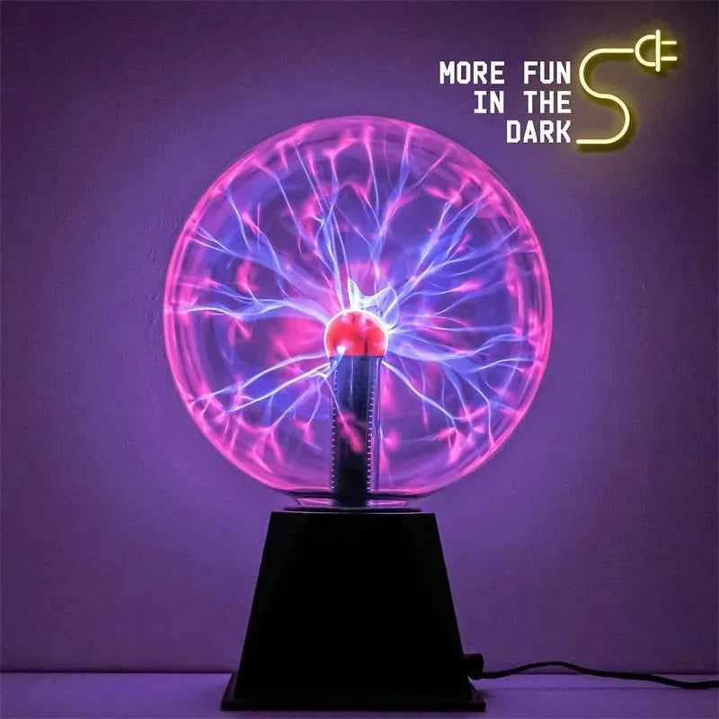 3/4/5/6 Inch Plasma Globe Lamp – LED Touch-Sensitive Magic Ball Night Light for Bedroom Decoration &amp; Kids Gifts &nbsp;