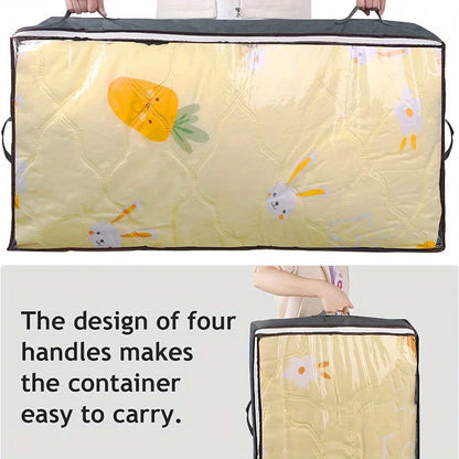 Large Foldable Underbed Storage Bag with Durable Handles – Fabric Organizer for Bedding, Linens &amp; Seasonal Items, Space-Saving Solution &nbsp;