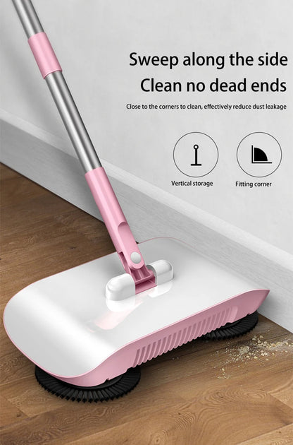 All-in-One Manual Sweeping Broom & Dustpan Set – Hand-Push Floor Sweeper & Vacuum Cleaner for Home Use