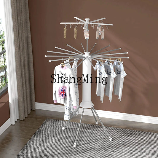 FG Floor-Standing Octopus Clothes Drying Rack – Multifunctional Foldable 8-Claw Rack for Bedroom or Balcony Use