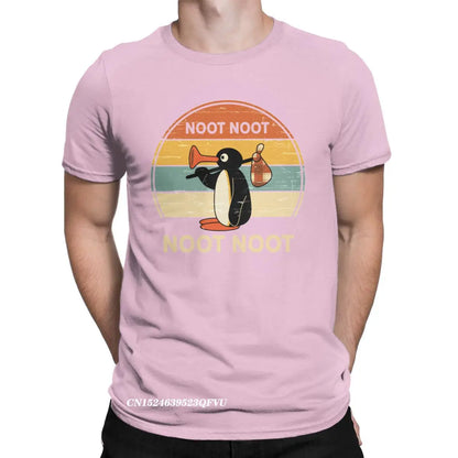 Funny Pingu "Noot Noot" Meme T-Shirt – Unisex Harajuku Graphic Tee, Premium Cotton Crewneck for Men & Women
