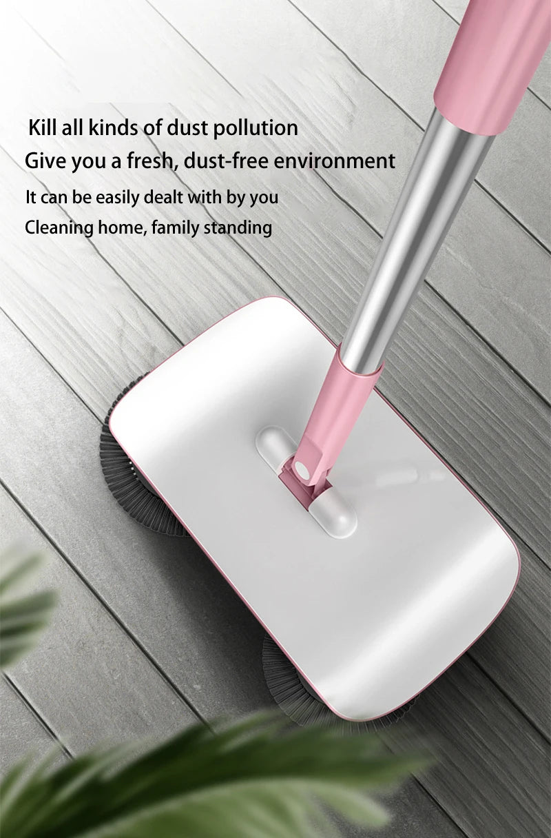 All-in-One Manual Sweeping Broom & Dustpan Set – Hand-Push Floor Sweeper & Vacuum Cleaner for Home Use