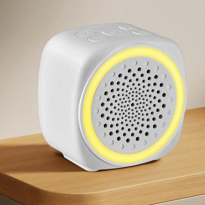 RGB Light Baby White Noise Machine with Timer, Sleep Sound Player, Night Light, USB Rechargeable - White