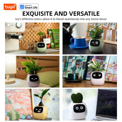 Tuya Ivy AI Smart Flower Pot – 49+ Animated Expressions, 7 Sensors & Intelligent Plant Care