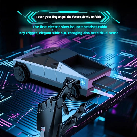 Cybertruck-Inspired 3-in-1 Qi2 Wireless Charging Station for iPhone, Apple Watch & AirPods