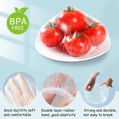 Reusable Elastic Food Bowl Covers – BPA-Free Plastic Wrap Alternative for Plates, Bowls, Leftovers, Fruits &amp; Vegetables