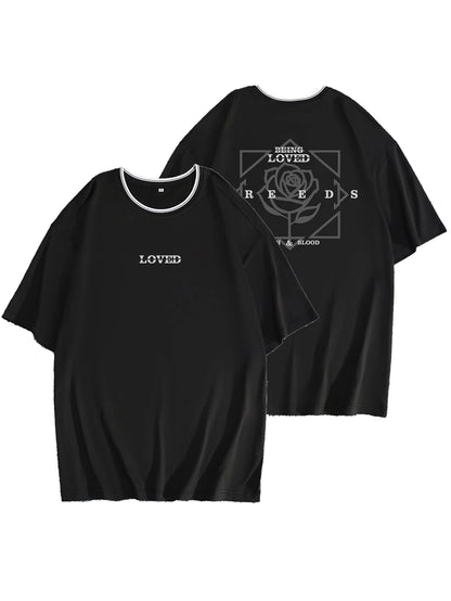 Men’s Summer Casual Crew Neck T-shirt with Unique Geometric Graphic Print — Short Sleeve Outdoor Top