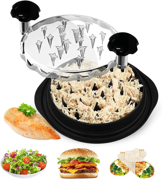 Chicken Shredding Tool with Lid – Meat Breast Shredder and Mincing Grinder for Chicken, Pork, and Beef