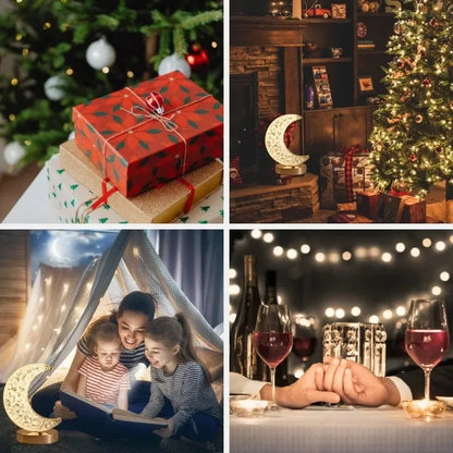 3D Crystal Track Night Light with Touch Control – USB Rechargeable LED Bedside Lamp for Girls’ Room &amp; Home Aesthetic Decor