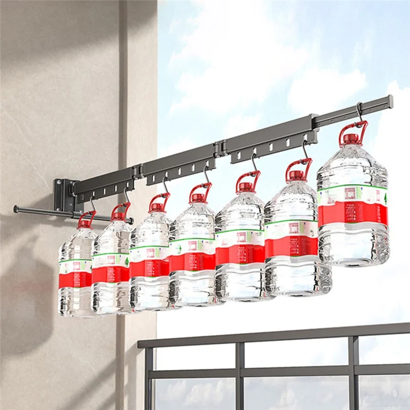 A45Z Foldable Wall-Mounted Laundry Rack – Telescopic Space-Saving Clothes Drying Solution