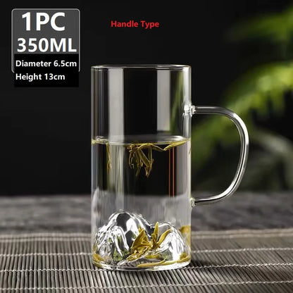 Creative Iceberg-Shaped Whiskey Glass – 3D Mountain Design Whisky Rocks Glasses for Home, Kitchen, Wine, and Liquor Shots
