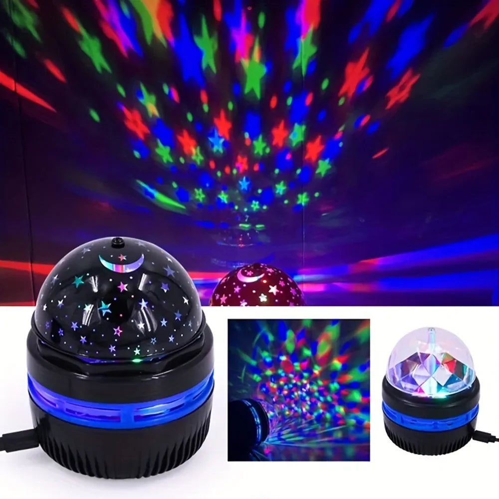 LED Starry Sky &amp; Northern Lights Projector Lamp with Remote Control and Auto-Rotation – Perfect for Home and Party Decoration