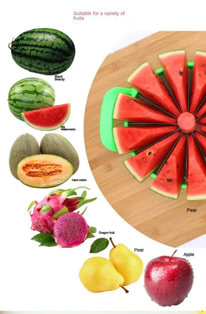 1 or 2 Pcs Stainless Steel Watermelon Slicer – Heavy-Duty Fruit Cutter for Hami Melon & Large Fruits