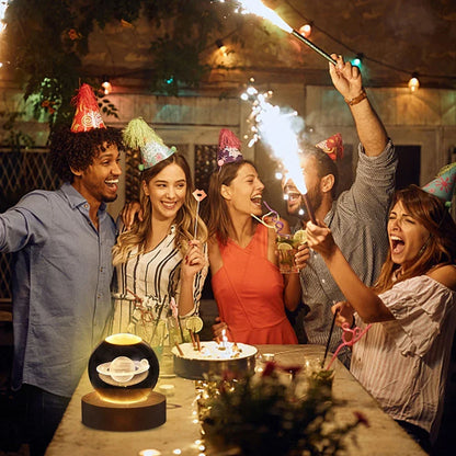 Christmas 3D Crystal Ball Galaxy Projector Lamp – USB Night Light with Planetary Projection, Romantic Gift for Couples, Festive Ambient Lighting