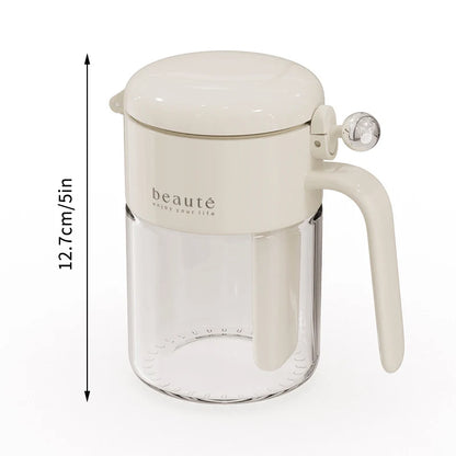 Moisture-Resistant Sealed Glass Spice Jar with Spoon – Kitchen Salt Container and Shaker