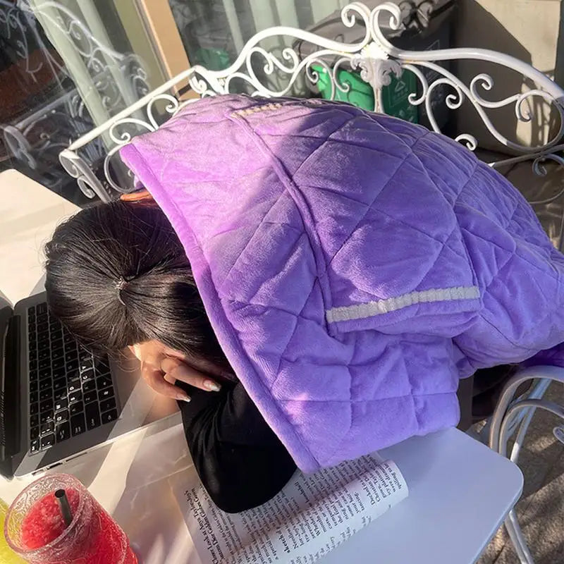 USB Rechargeable Heated Blanket – Soft Washable Electric Shawl with Heating Pocket for Naps, Travel, and Office Use – Safe & Cordless Winter Warmer