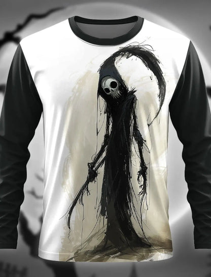 3D Printed Anime Character Long Sleeve T-Shirts for Men – Autumn Oversized O-Neck Sportswear Pullover