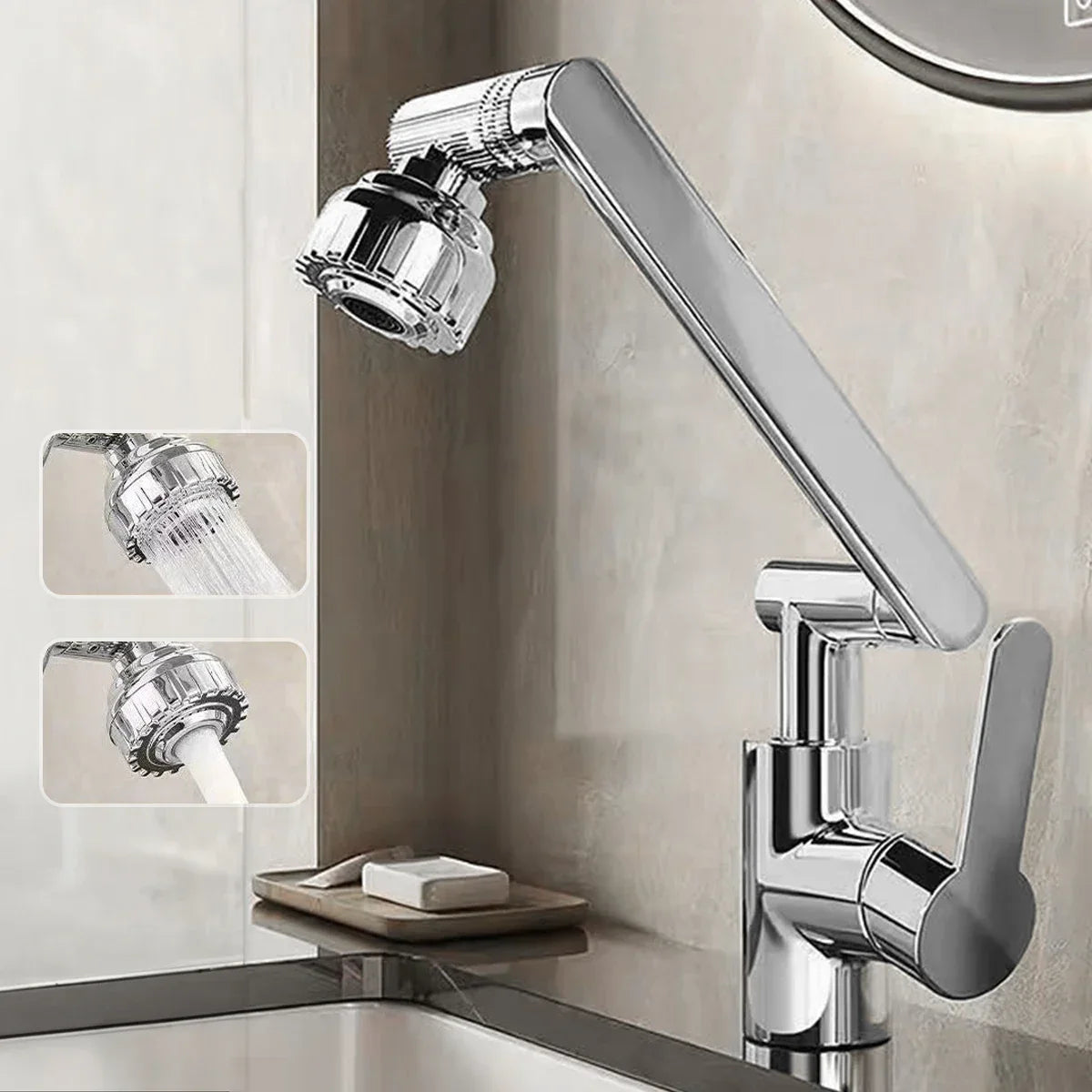 1080° Rotating Basin Faucet – Hot & Cold Multi-Function Booster Tap for Bathroom & Kitchen Use