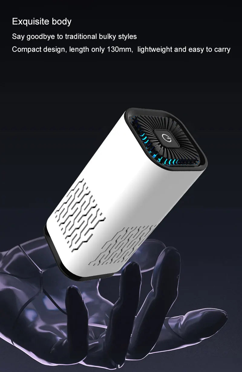 Compact HEPA Air Purifier with Negative Ions – Eliminates Smoke, Odors &amp; Formaldehyde – Ideal for Cars &amp; Bedrooms, with Aromatherapy Function