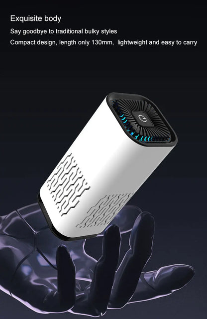 Compact HEPA Air Purifier with Negative Ions – Eliminates Smoke, Odors &amp; Formaldehyde – Ideal for Cars &amp; Bedrooms, with Aromatherapy Function