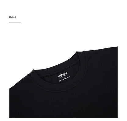 SIMWOOD 2025 Men’s Oversized 100% Cotton T-Shirt – Breathable &amp; Comfortable Spring/Summer Top, 310gsm