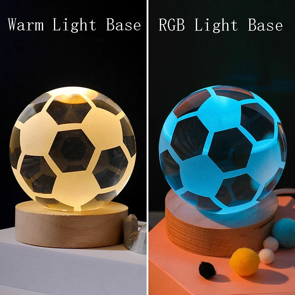 3D Laser Engraved Solar System Crystal Ball Night Light – Planet Globe Lamp for Home Décor, Astronomy Gift, Birthday Present