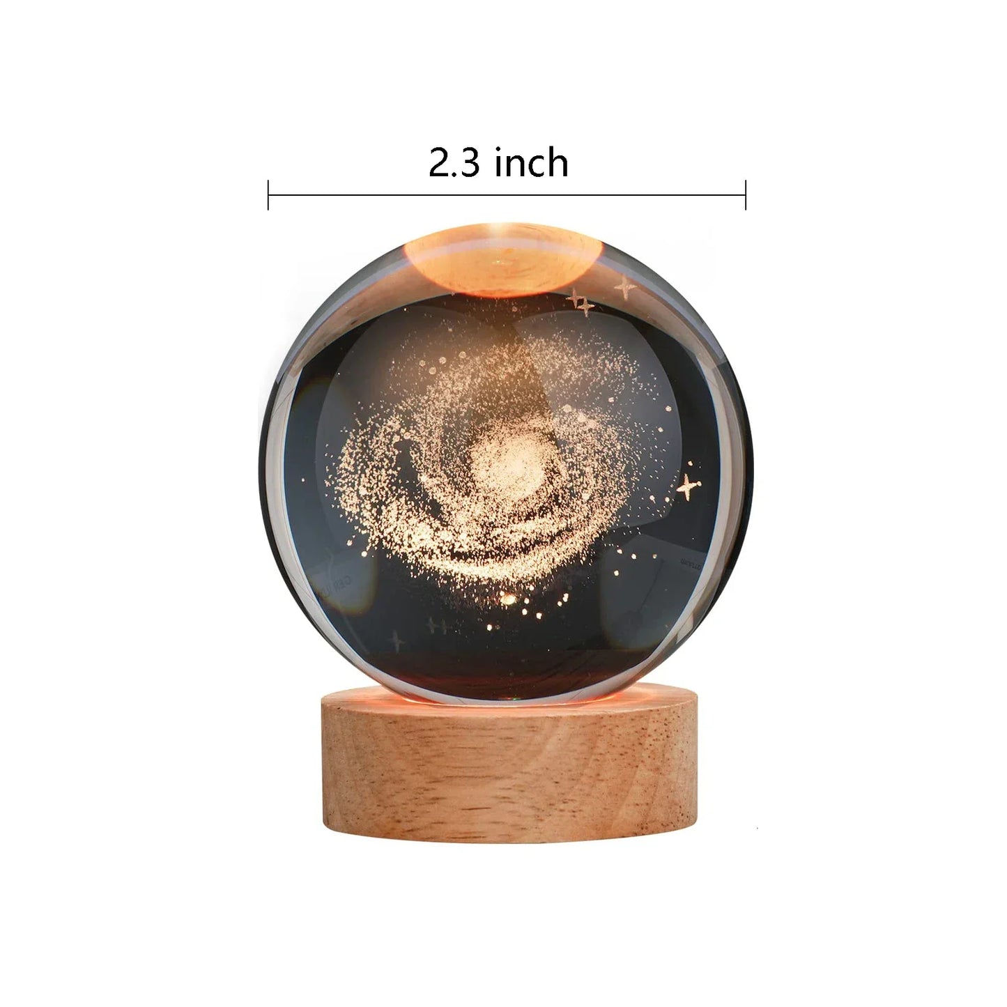 3D Laser Engraved Solar System Crystal Ball Night Light – Planet Globe Lamp for Home Décor, Astronomy Gift, Birthday Present