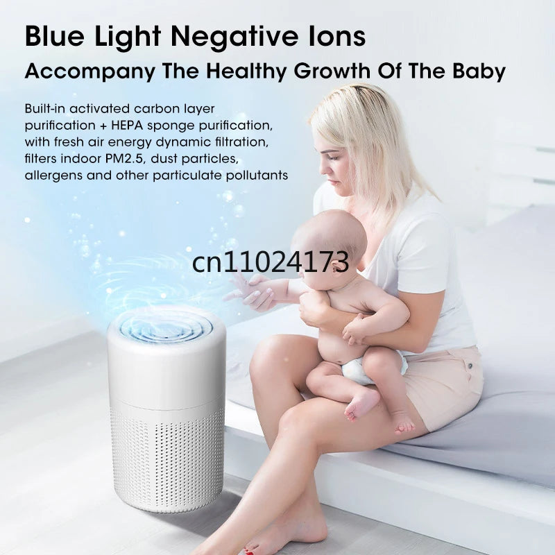 Compact Desktop Air Purifier – Portable HEPA Filter Air Cleaner for Home, Removes Odors and Freshens Air &nbsp;