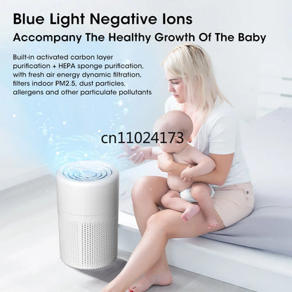 Compact Desktop Air Purifier – Portable HEPA Filter Air Cleaner for Home, Removes Odors and Freshens Air &nbsp;