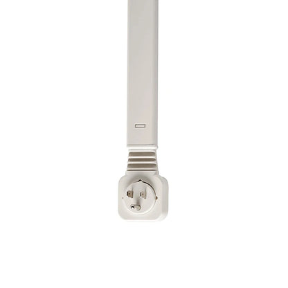 New 1-Piece Power Socket Extender with 2 Outlets, 180° Rotatable and Stretchable Length, Punch-Free Power Strip Extension Cord