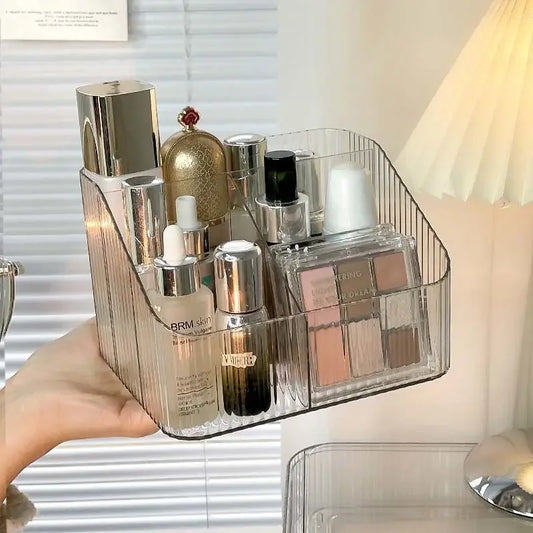Desktop Cosmetic Organizer – Storage Box for Lipstick, Nail Polish, Jewelry, Brushes & Skincare Essentials