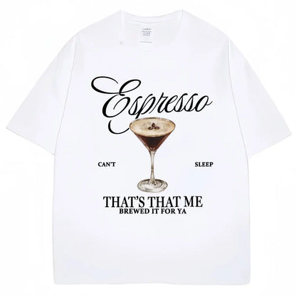 Sabrina Carpenter Espresso Martini Graphic Tee – Unisex Casual Loose Fit Soft Cotton Aesthetic Streetwear T-Shirt
