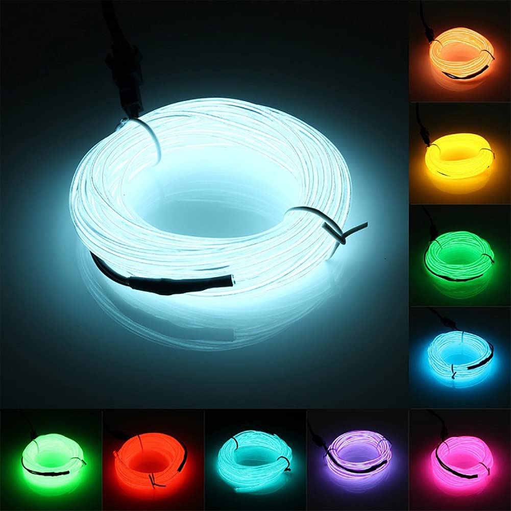 5M LED Car Interior Ambient Light Strip – Flexible Neon USB Decorative Wire for DIY Auto Styling &amp; Party Use