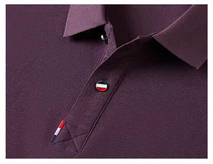Men's Premium 100% Cotton Polo T-Shirt – Solid Color, Breathable, Comfortable, Business Casual Short Sleeve Golf Tee
