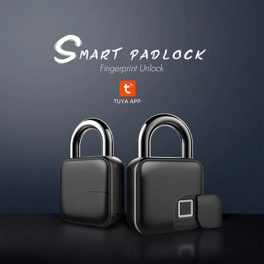 Smart Bluetooth Fingerprint Padlock with Remote Unlock via Tuya App and Extended Battery Life