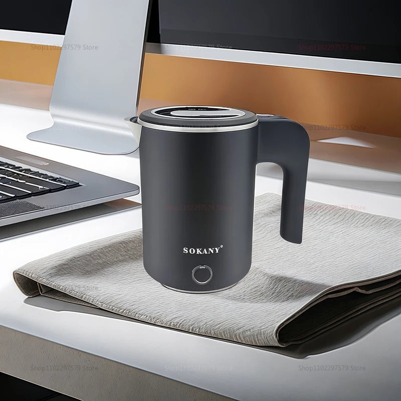 500ML Portable Electric Kettle – Stainless Steel Travel Water Boiler for Tea, Coffee, Home, Hotel &amp; Outdoor Use