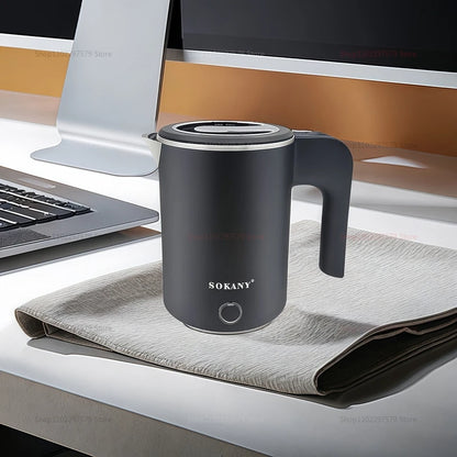 500ML Portable Electric Kettle – Stainless Steel Travel Water Boiler for Tea, Coffee, Home, Hotel &amp; Outdoor Use