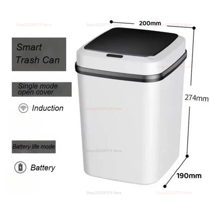 13L Smart Automatic Trash Can – Waterproof Touchless Sensor Waste Bin for Kitchen, Bathroom, Bedroom &amp; Living Room