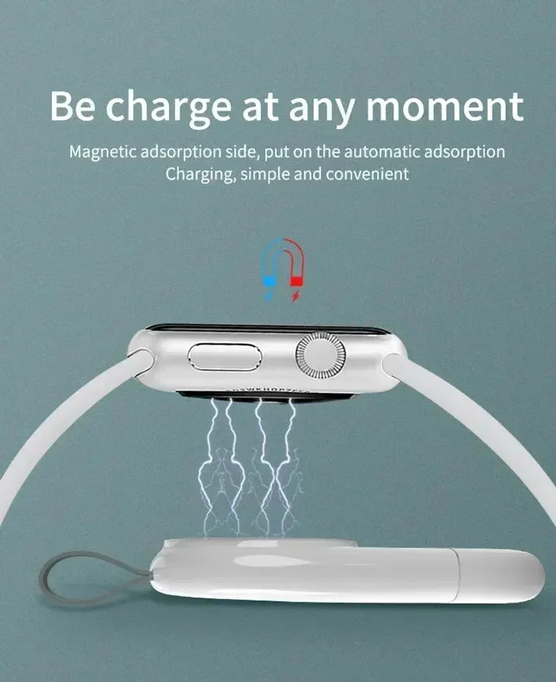 Portable Magnetic Wireless Charging Dock for Apple Watch Series 1 to 10, SE, and Ultra – Travel-Friendly Charging Stand