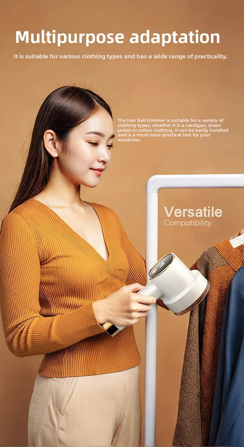 USB Rechargeable Electric Fabric Shaver – Portable Lint Remover for Sweaters, Clothes &amp; Furniture