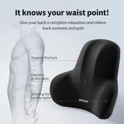 Universal Memory Foam Neck & Lumbar Support Cushion – Ergonomic Car Seat Pillow for Comfort & Posture